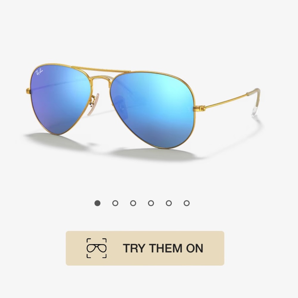 Ray-Ban Aviator Flash Lenses Gold Frame Blue Lens